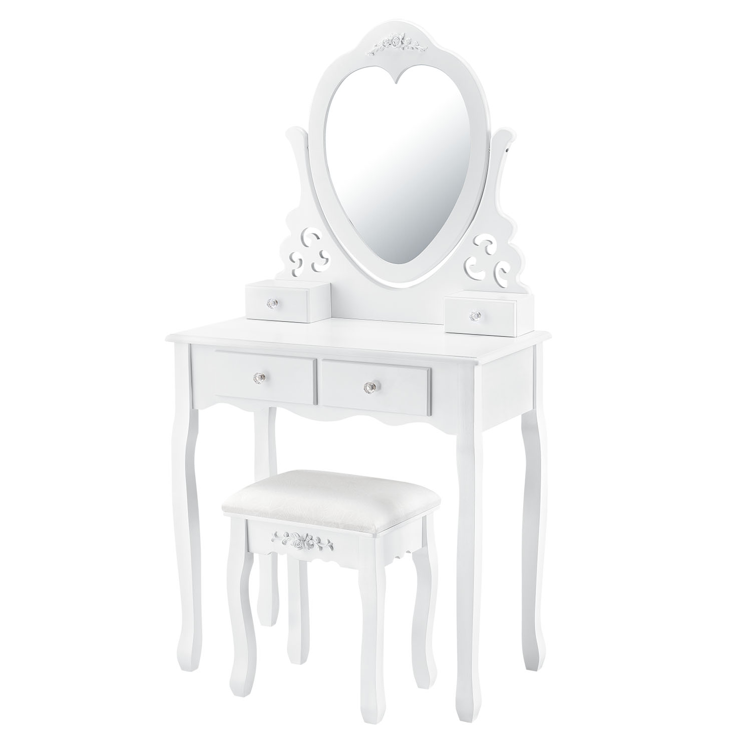 Toaletný stolík Madame de Pompadour - Biela