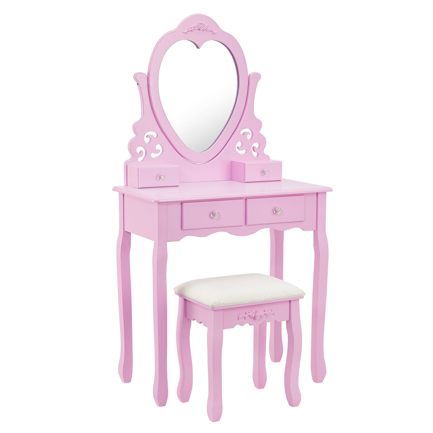 Toaletný stolík Madame de Pompadour - Ružová