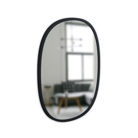 Zrkadlo HUB oválne 45x60 cm čierne